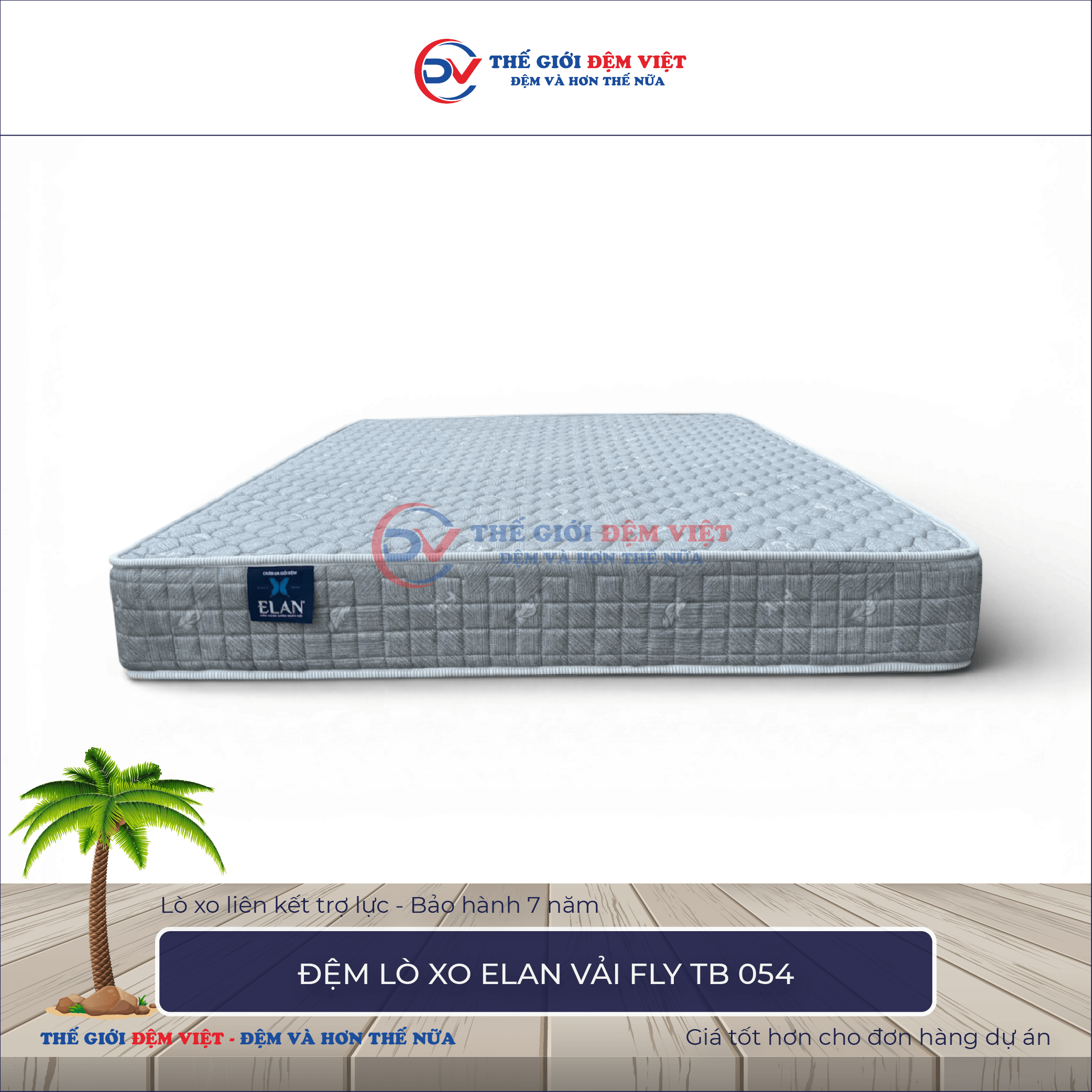 Đệm lò xo Elan vải FLY TB 054